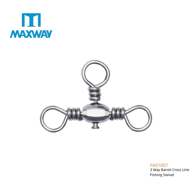 3 Way Barrel Swivel Fishing,20X Fishing Swivels With Glowing Beads - T Shape Heavy Duty Connector For Catfish Rigs, Fishing Accessories