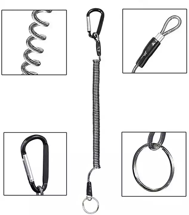 Wire Spring Miss Rope Anti-Lost Rope Guard Rod Rope Thick Sea Fishing ...